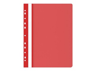 Папка - скоросшиватель Office Products с перфорацией, A4, красная
