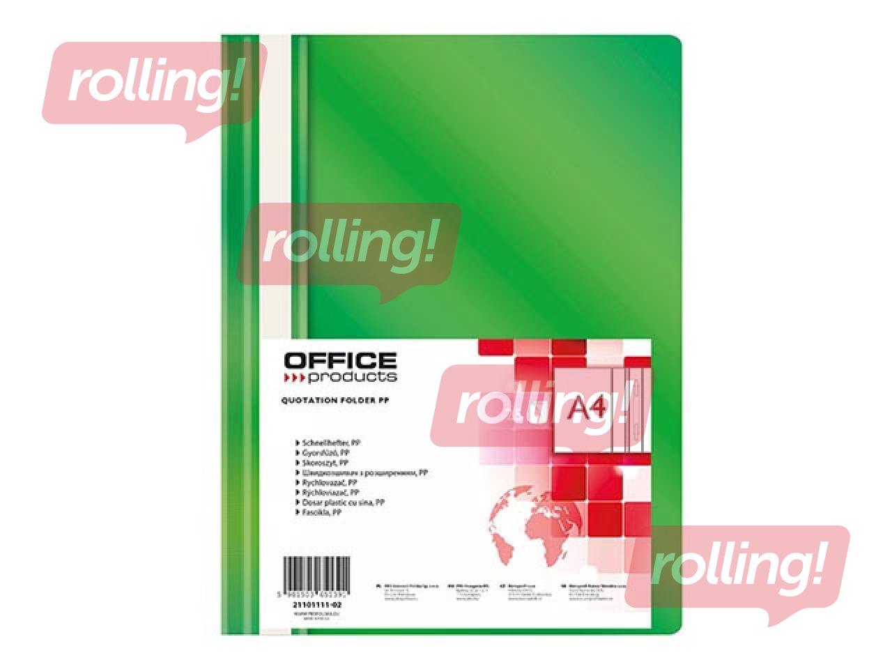 Mape ātršuvējs Office Products, A4, zaļa