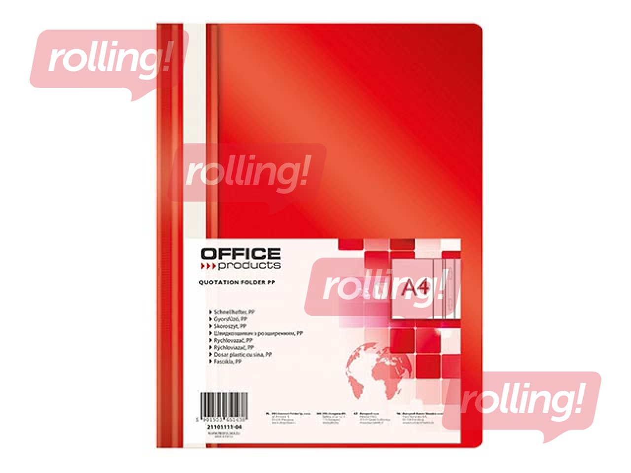 Aruandefail Office Products, A4, punane