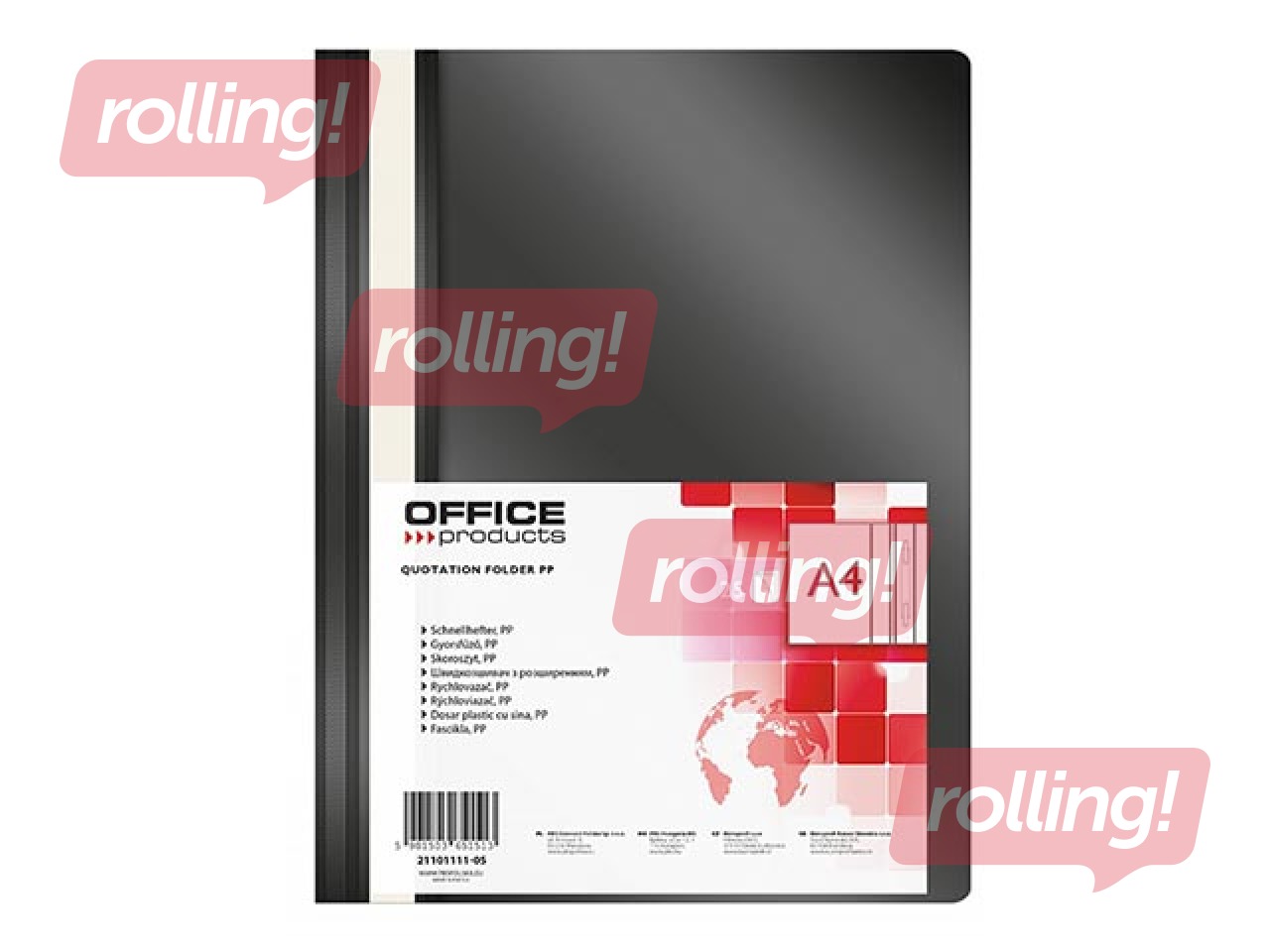 Mape ātršuvējs Office Products, A4, melna