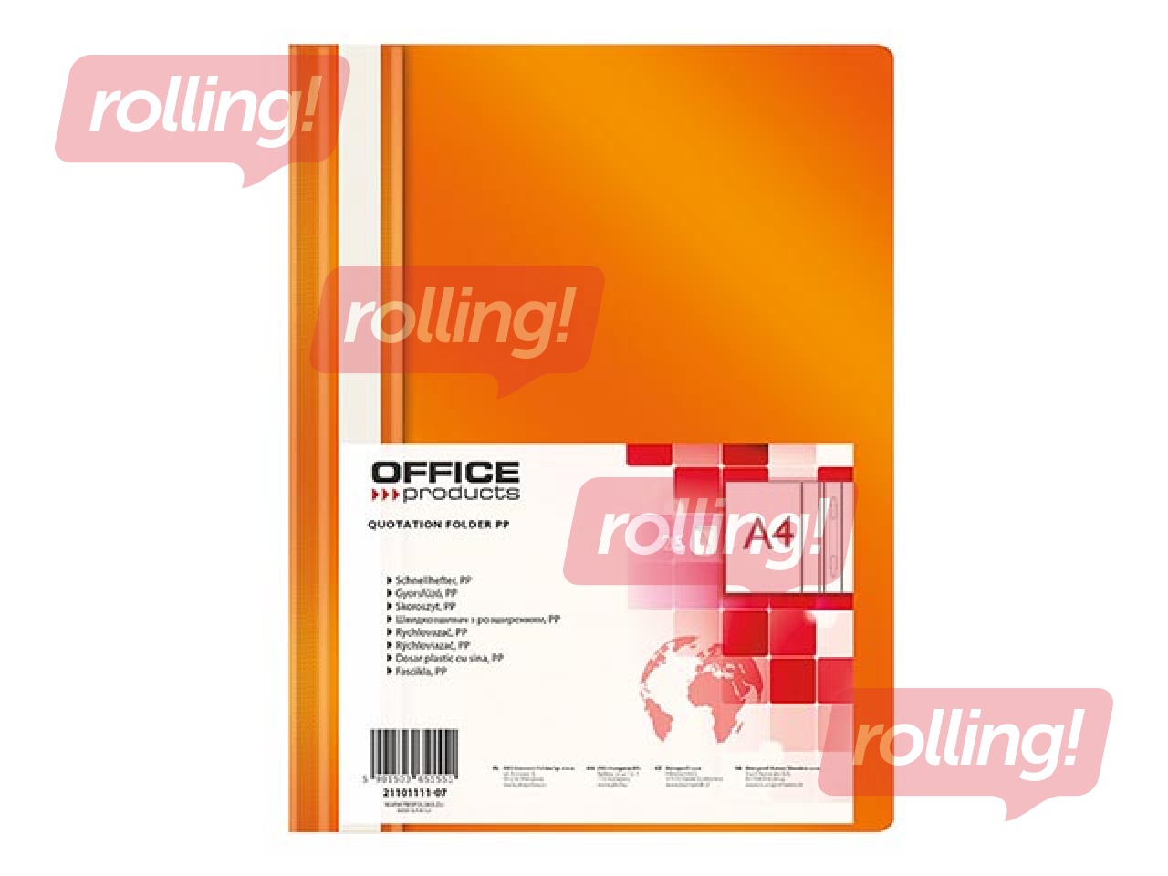 Mape ātršuvējs Office Products, A4, oranža