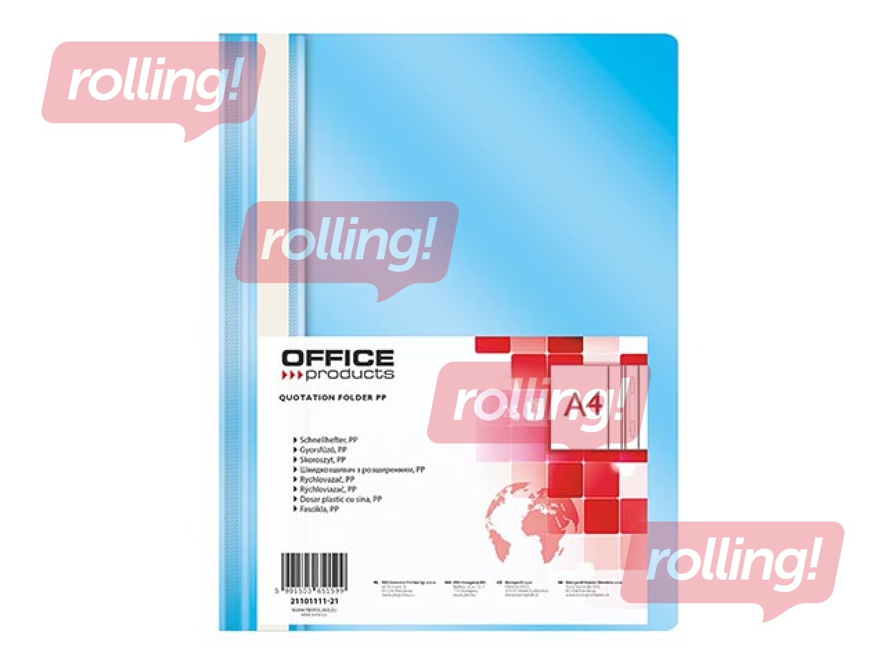 Mape ātršuvējs Office Products, A4, gaiši zila