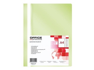 Папка - скоросшиватель Office Products, A4, светло-зеленая