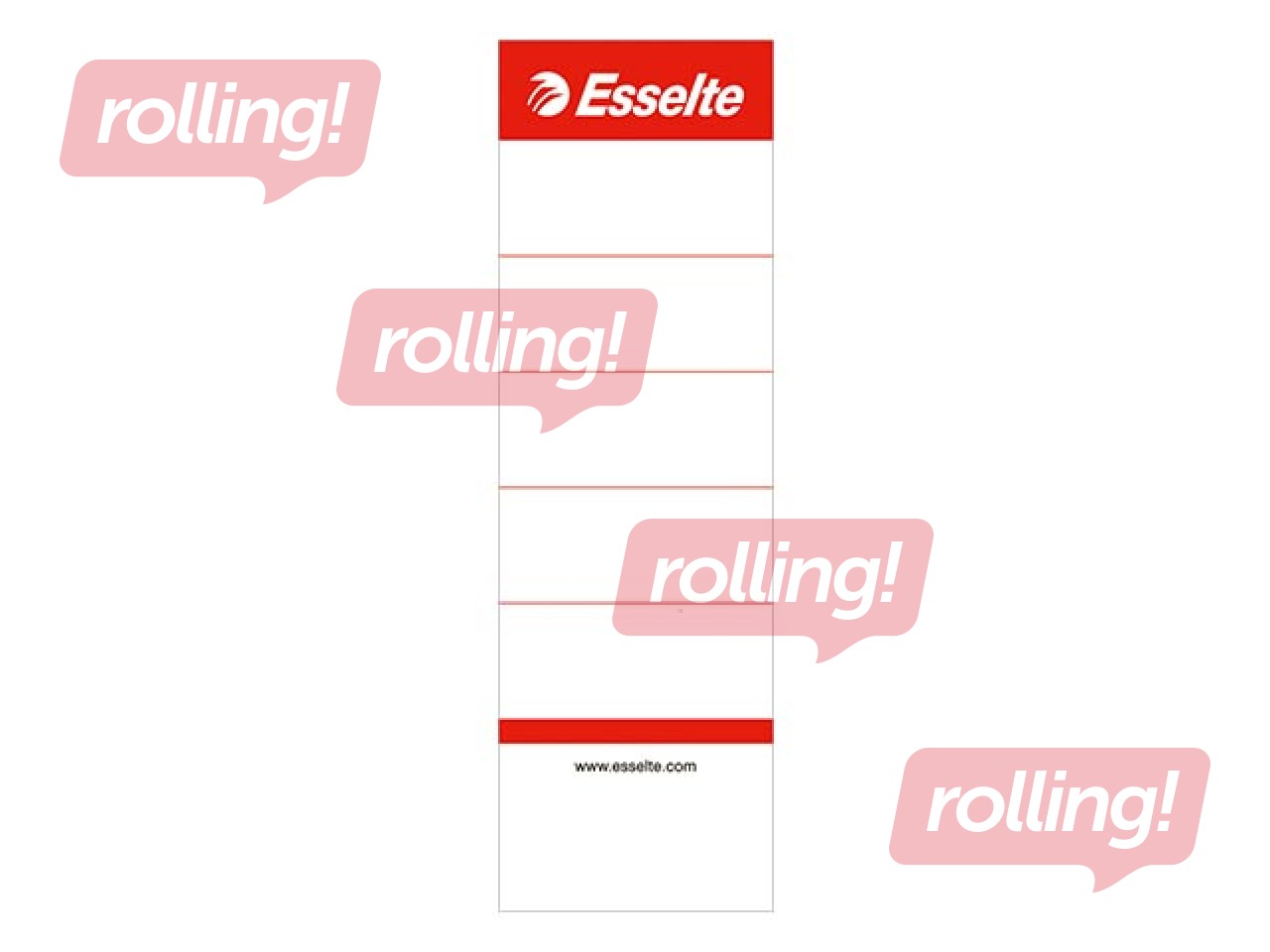 Maināmā etiķete mapei reģistram Esselte 75mm, 100 gab.