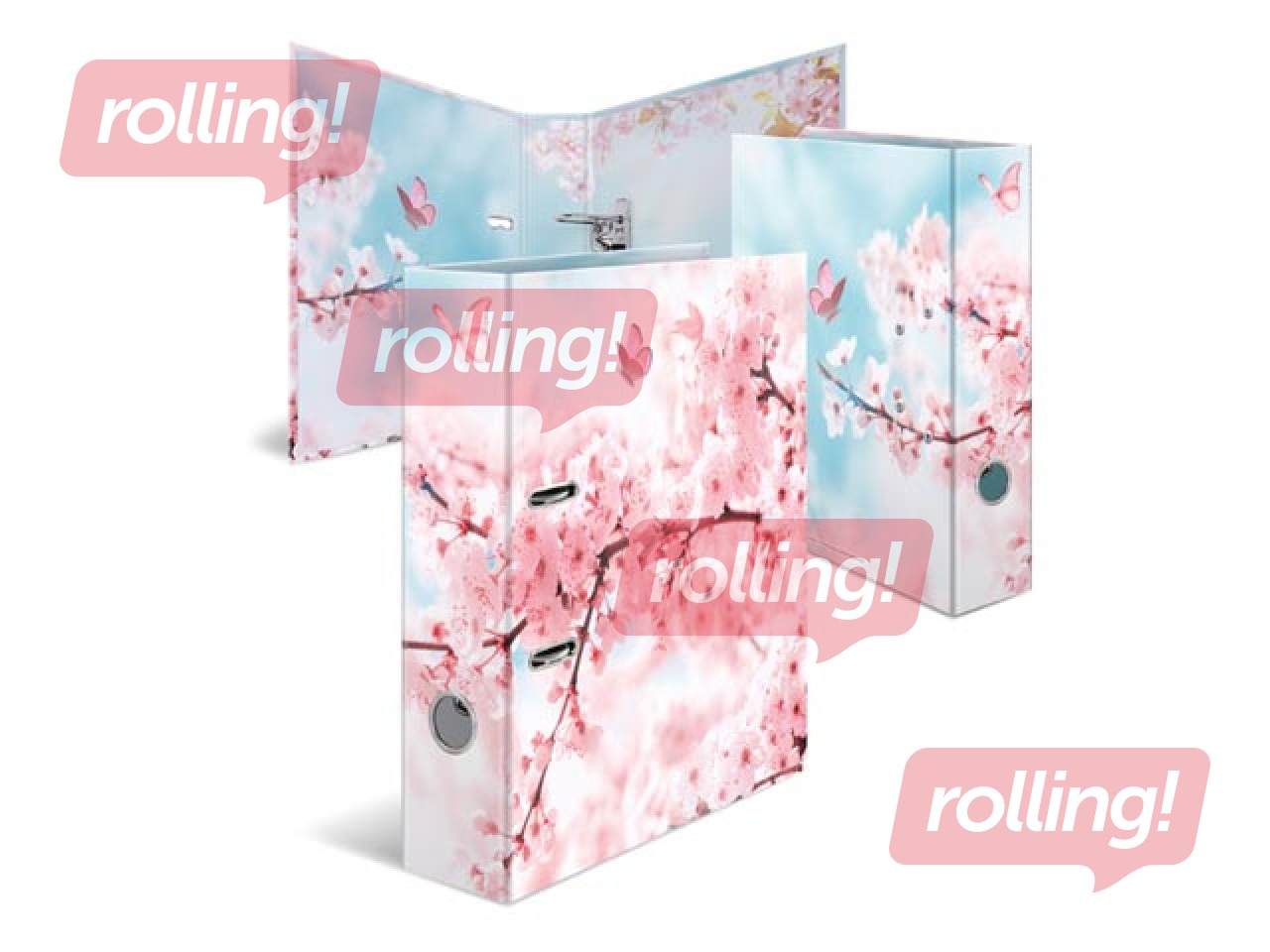 Папка-регистратор с цветочным принтом, А4, 70мм