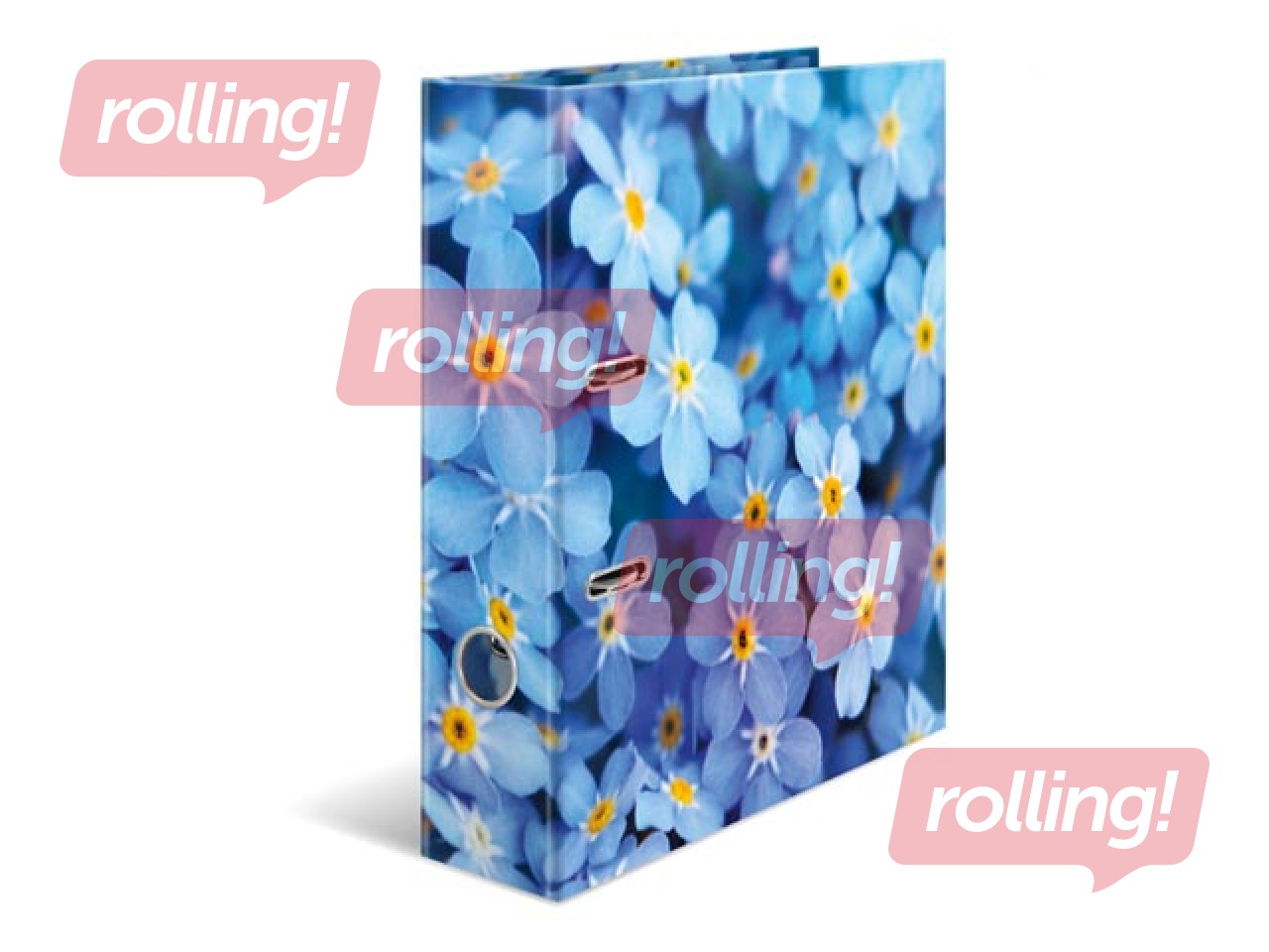 Folder register with floral print, A4, 70mm