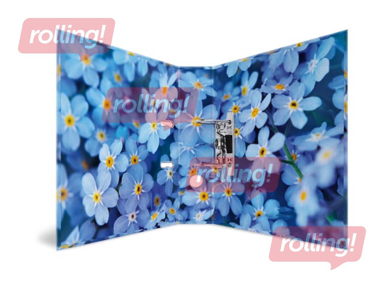 Folder register with floral print, A4, 70mm