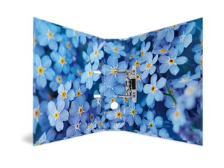 Mape reģistrs ar ziedu apdruku, A4, 70mm