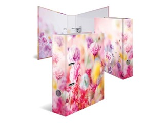 Mape reģistrs ar ziedu apdruku, A4, 70mm