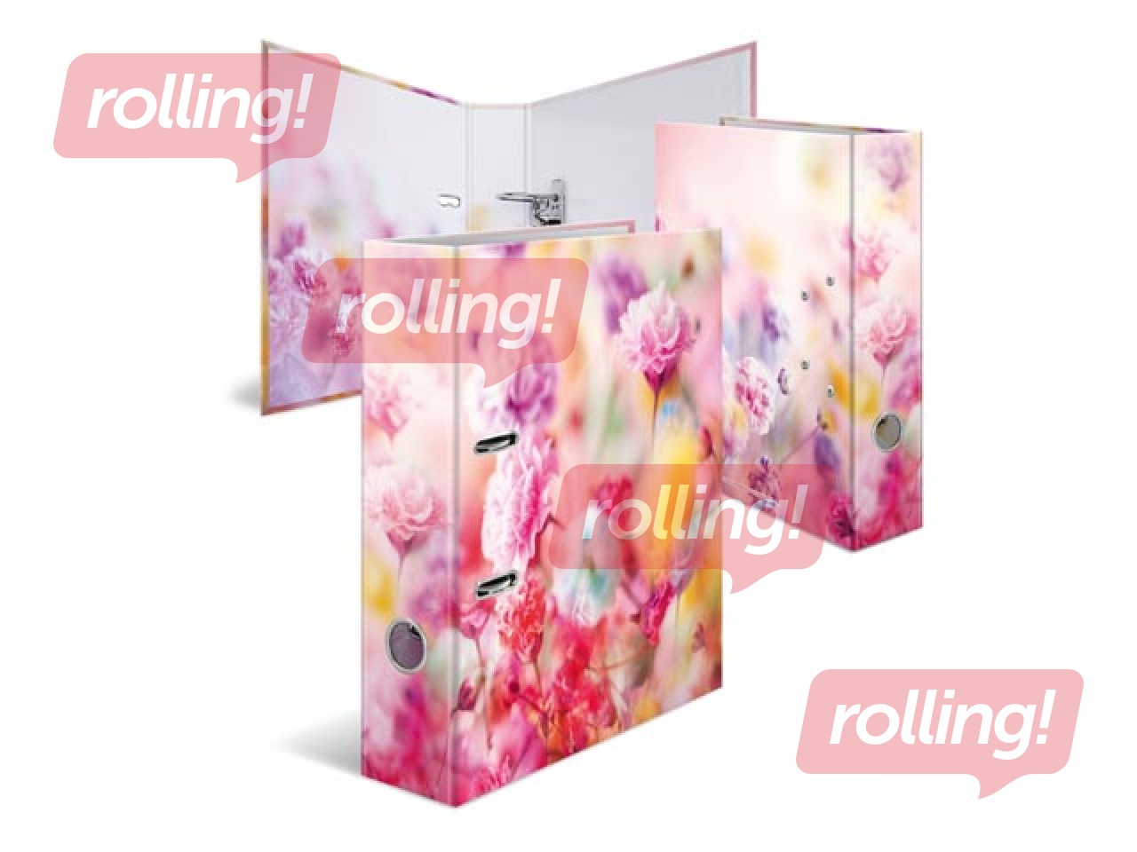 Папка-регистратор с цветочным принтом, А4, 70мм