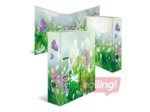 Folder register with floral print, A4, 70mm