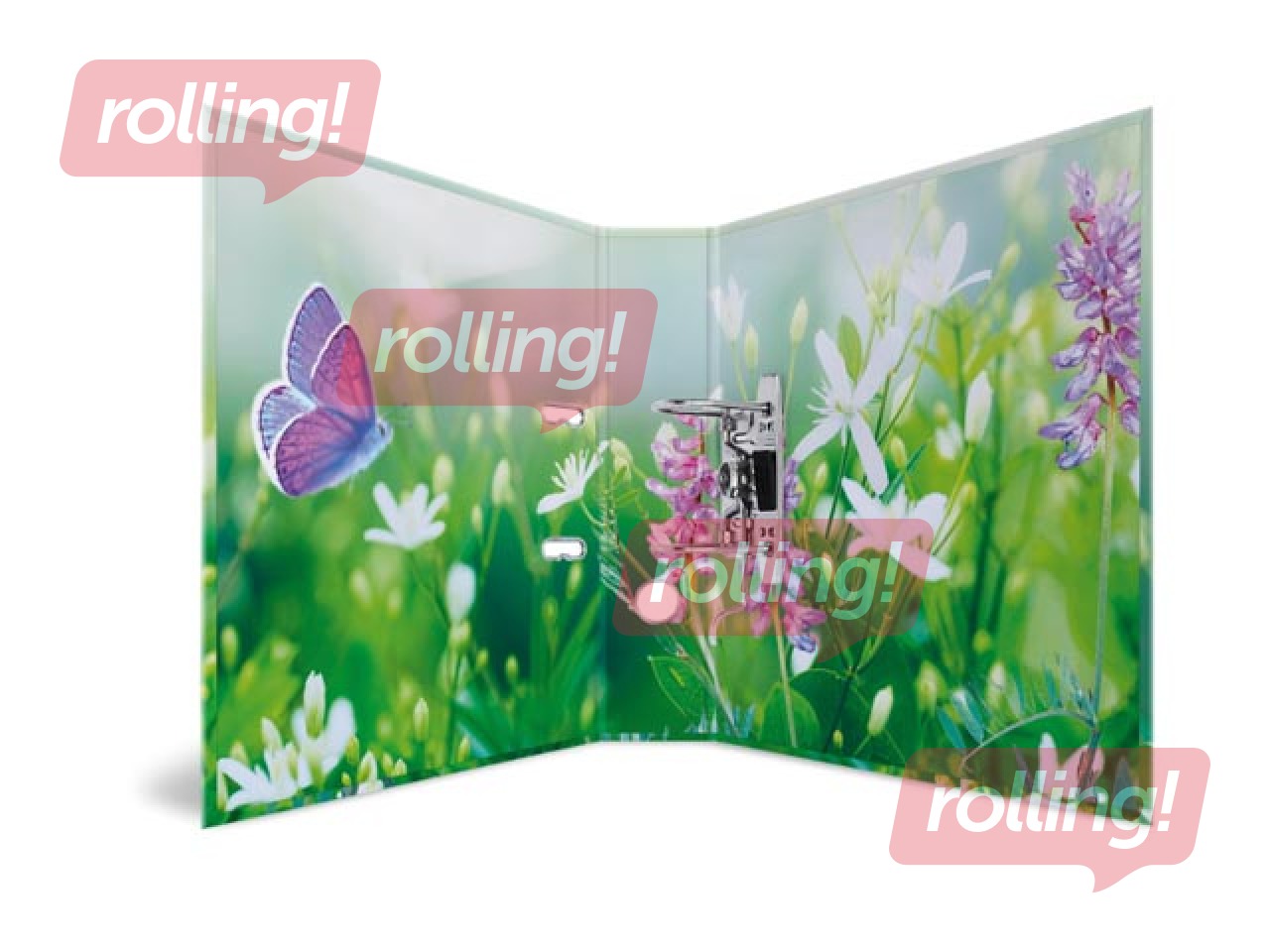 Folder register with floral print, A4, 70mm