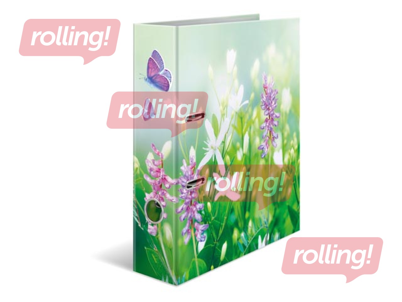 Mape reģistrs ar ziedu apdruku, A4, 70mm