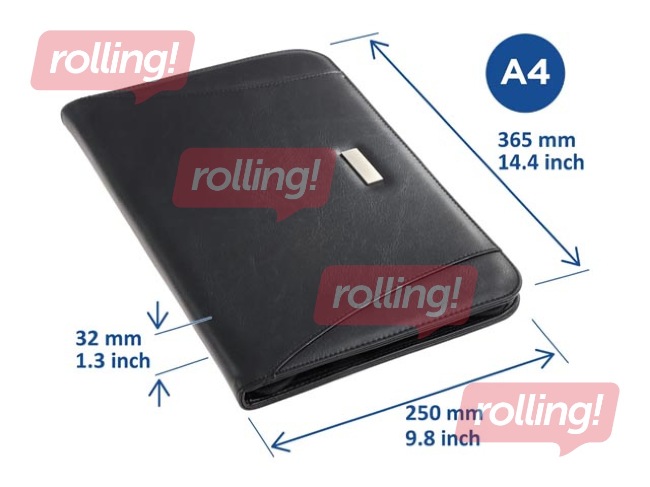 Folder with zip Rillstab Excellent De Luxe, A4, black