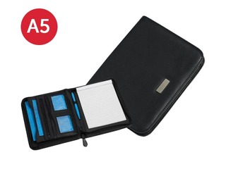 Writing case Rillstab Excellent de Luxe with zip, A5, black