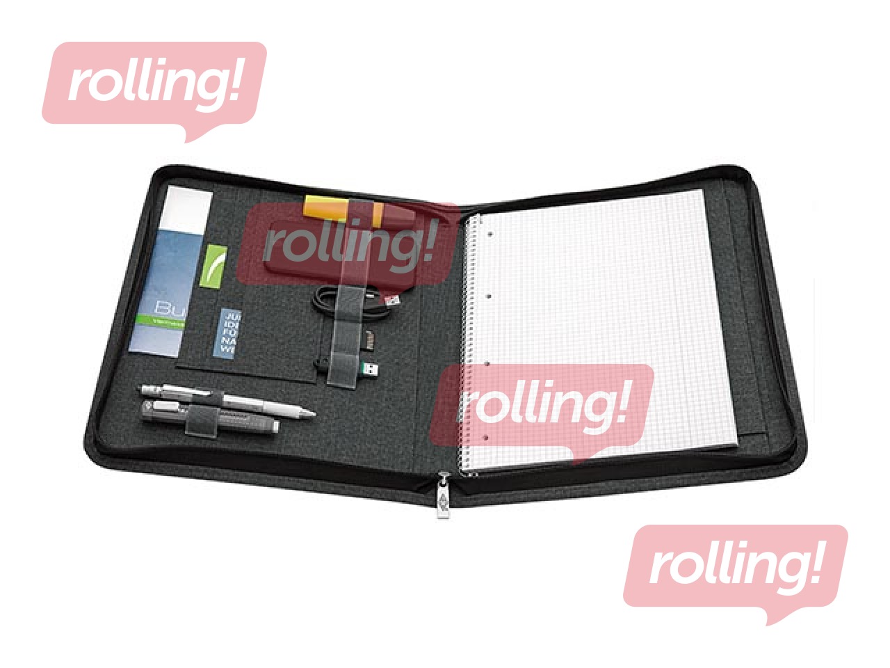 Mape ar rāvējslēdzēju Wedo College, A4, pelēka