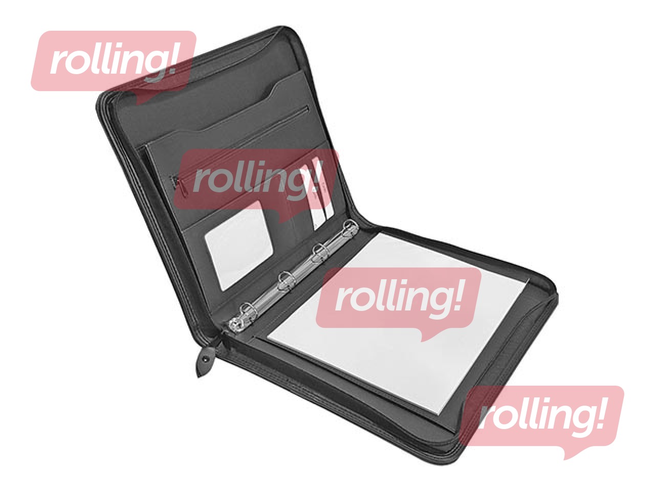 Mape ar rāvējslēdzēju Eurostyle, A4, melna