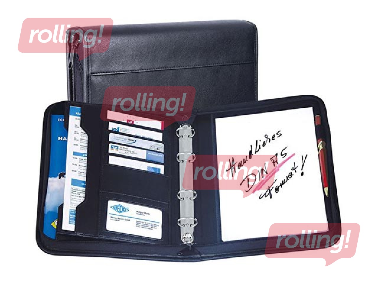 Папка на молнии Wedo, А5, черная