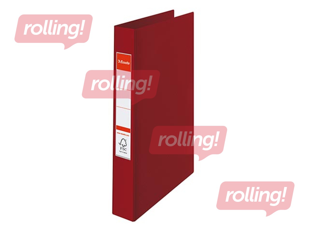 Mape ar 2 riņķiem Esselte, A4, bordo, 25mm