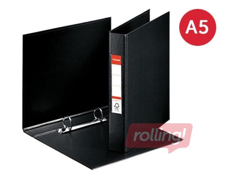 Папка на 2-х кольцах Esselte, A5, чёрная, 25мм