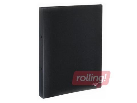 Mape ar 2 riņķiem Bantex, melna, A4