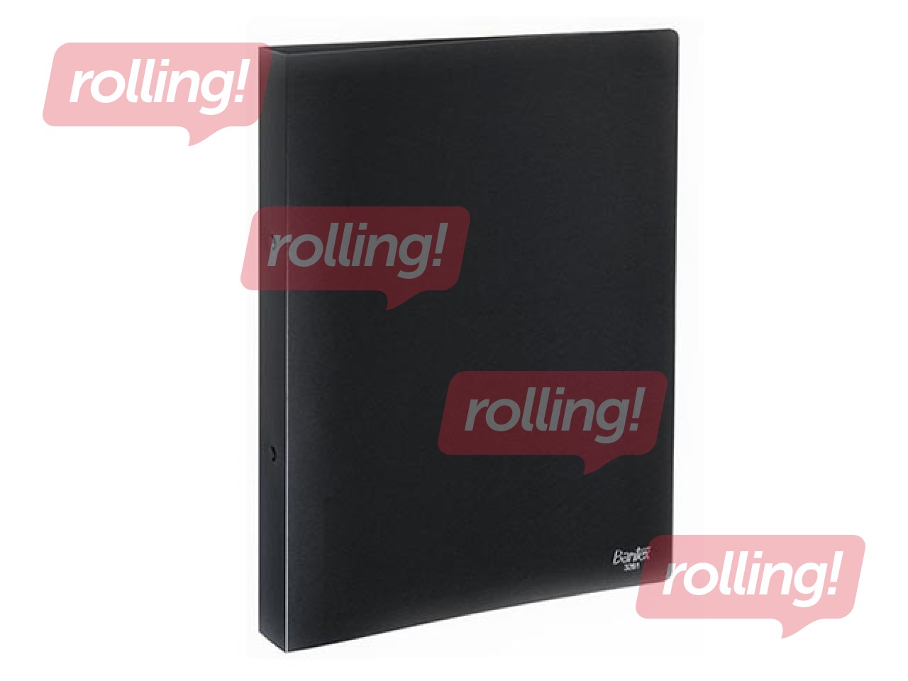 Mape ar 2 riņķiem Bantex, melna, A4