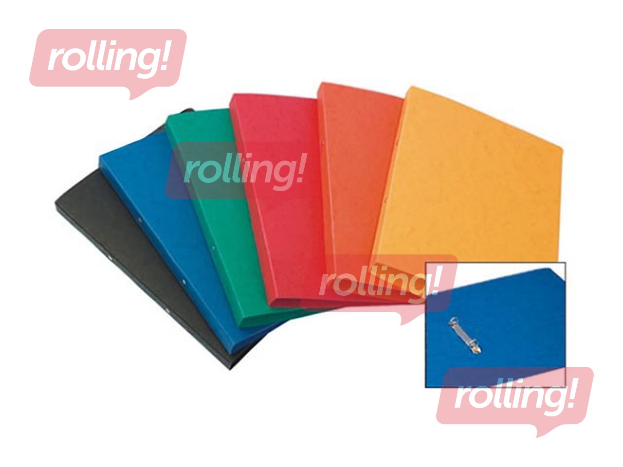 Folder with 2 rings in the Multi-S, A4, cardboard, red, 16mm