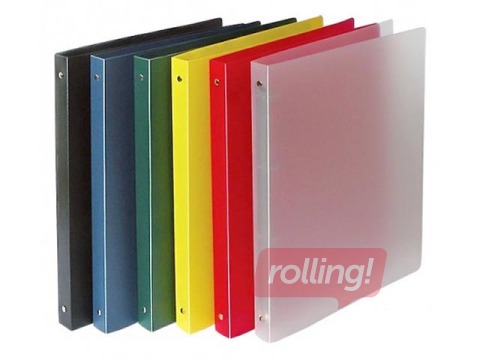 Folder with 2 rings, Multi-S, A4, plastic, black, 16mm