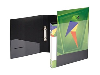 Папка с 2-мя кольцами Forpus, A4, черная, 20мм