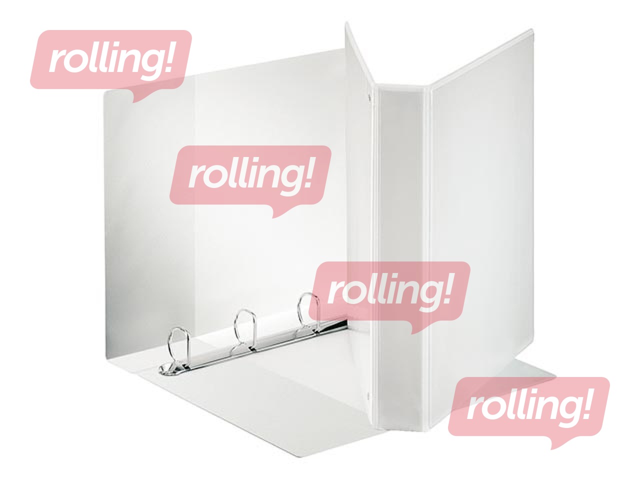 Папка на 4-х кольцах Panorama, A4+, белая, 30мм