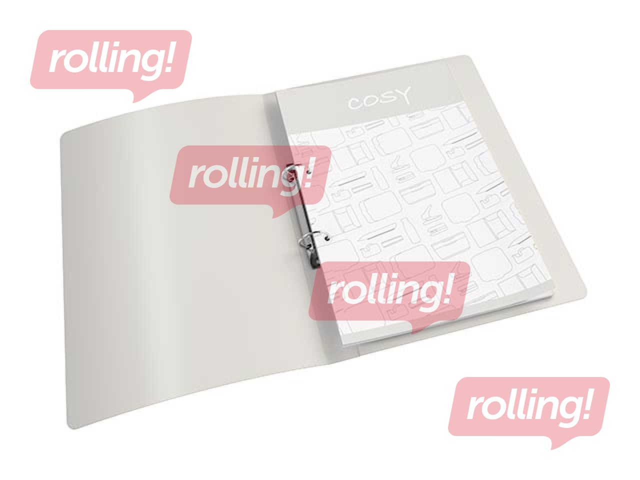 Mape ar 2 riņķiem Leitz Cosy, A4, dzeltena, 25mm