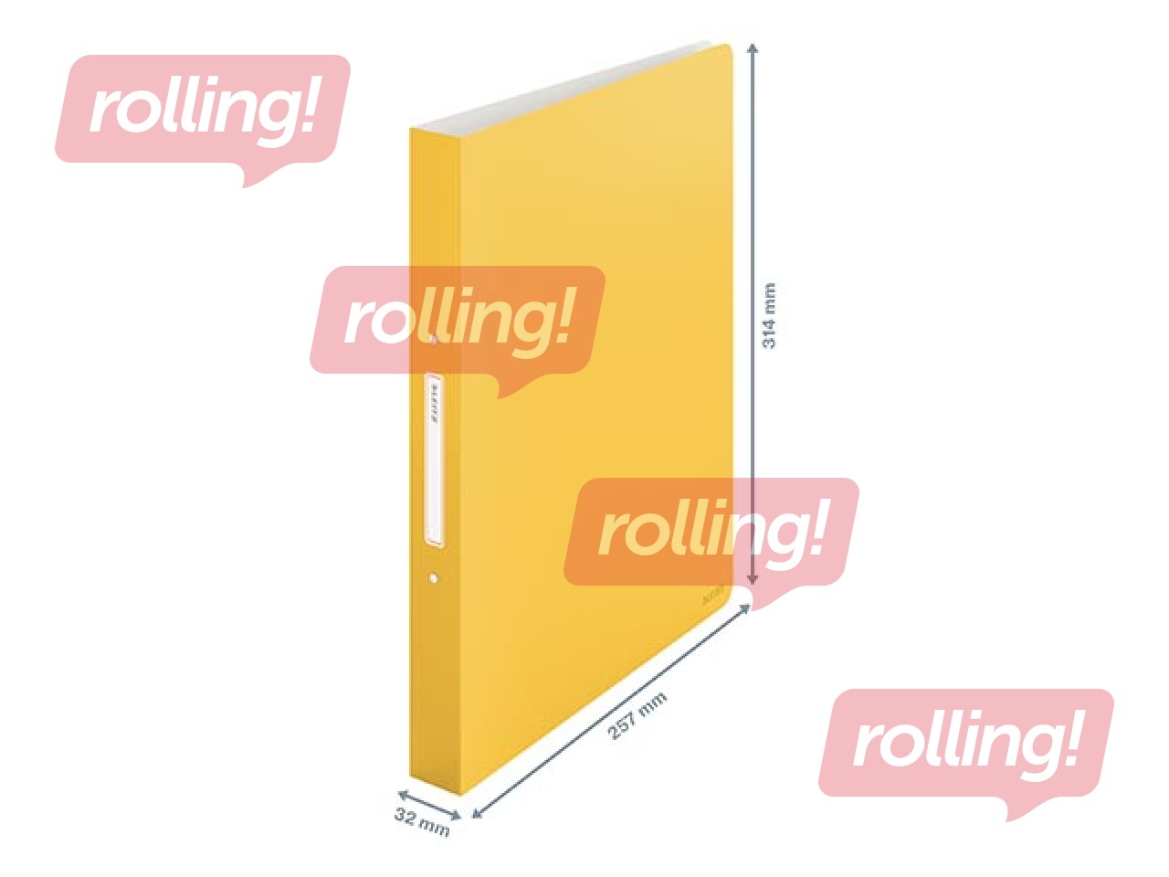 Mape ar 2 riņķiem Leitz Cosy, A4, dzeltena, 25mm