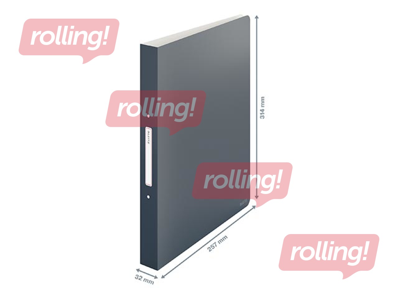 Folder with 2 rings Leitz Cozy, A4, gray, 25mm