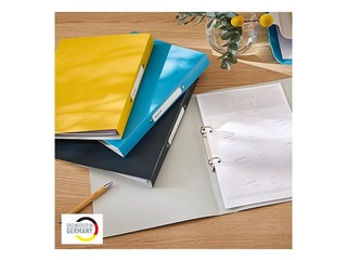 Folder with 2 rings Leitz Cozy, A4, gray, 25mm