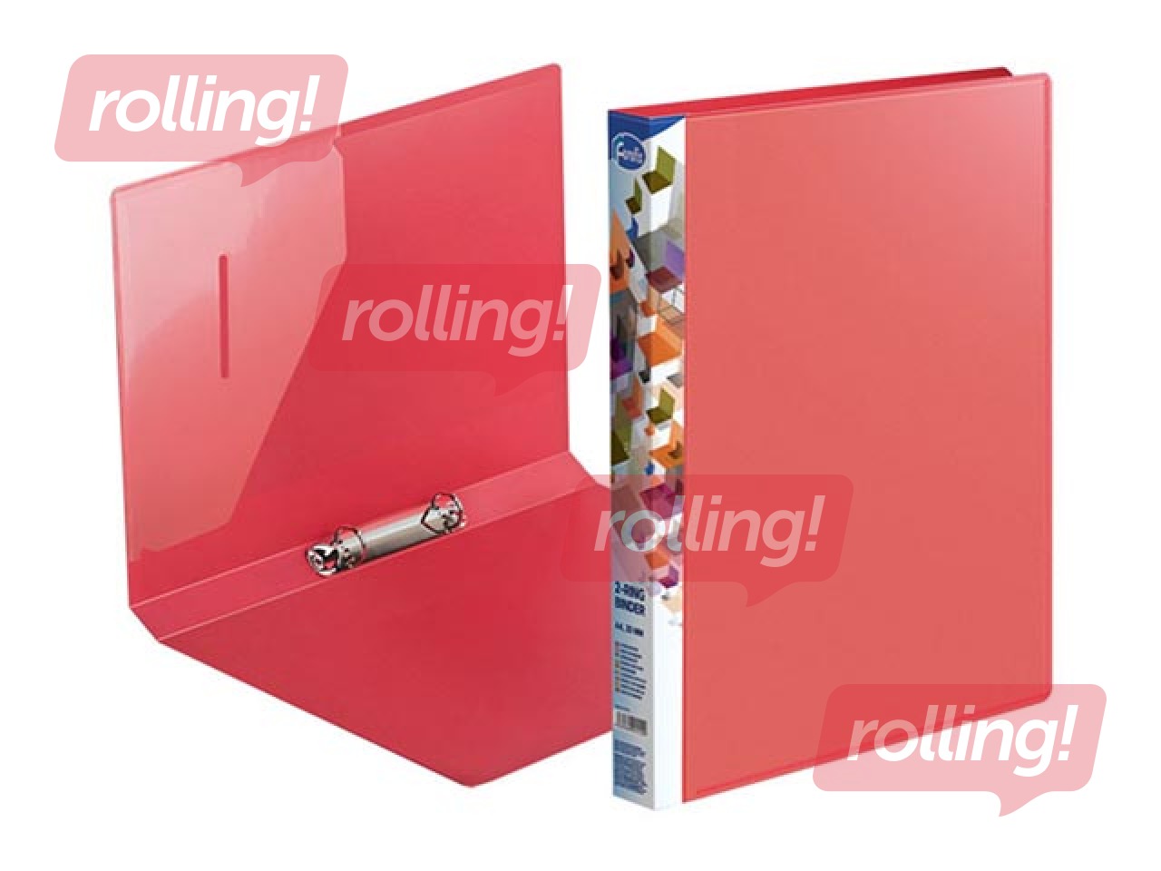 Mape ar 2 riņķiem Forofis, A4, sarkana, 20mm