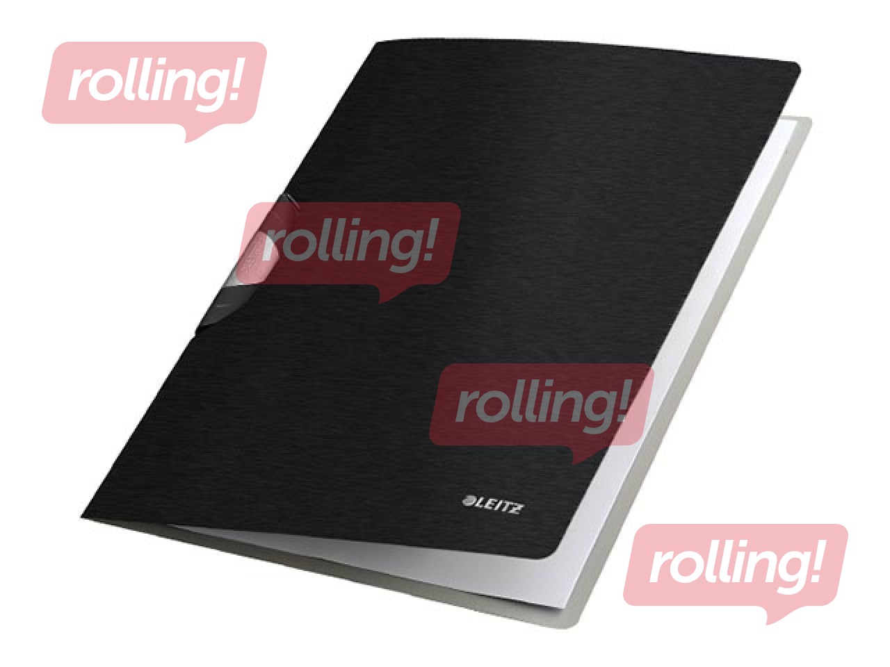 Mape ar klipsi Leitz Style, A4, melna