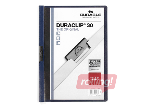 Mape Durable Duraclip Original 30, tumši zila, A4