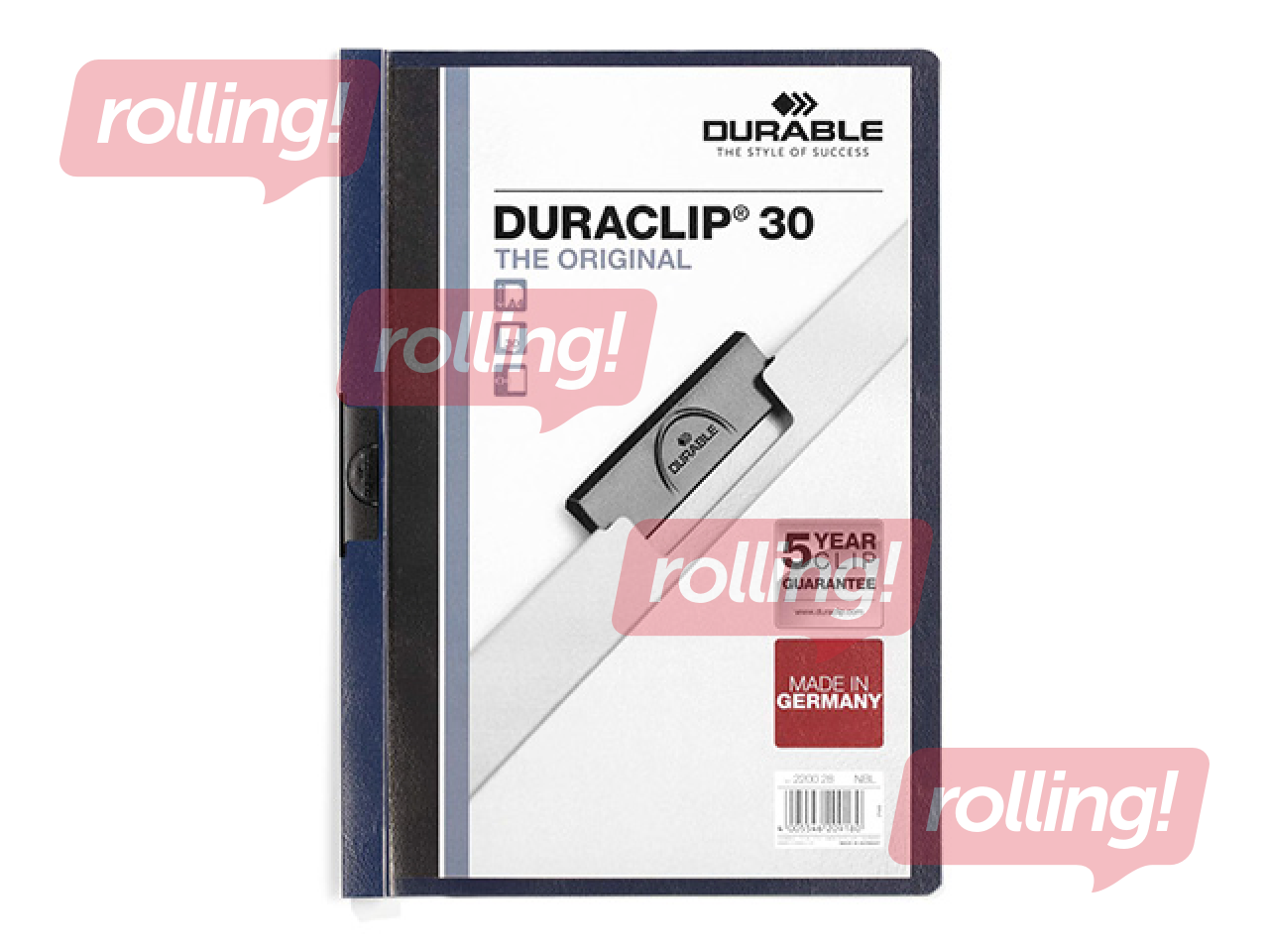 Mape Durable Duraclip Original 30, tumši zila, A4