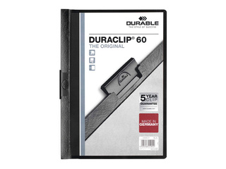 Mape ar piespiedēju Durable Duraclip 60, A4, melna