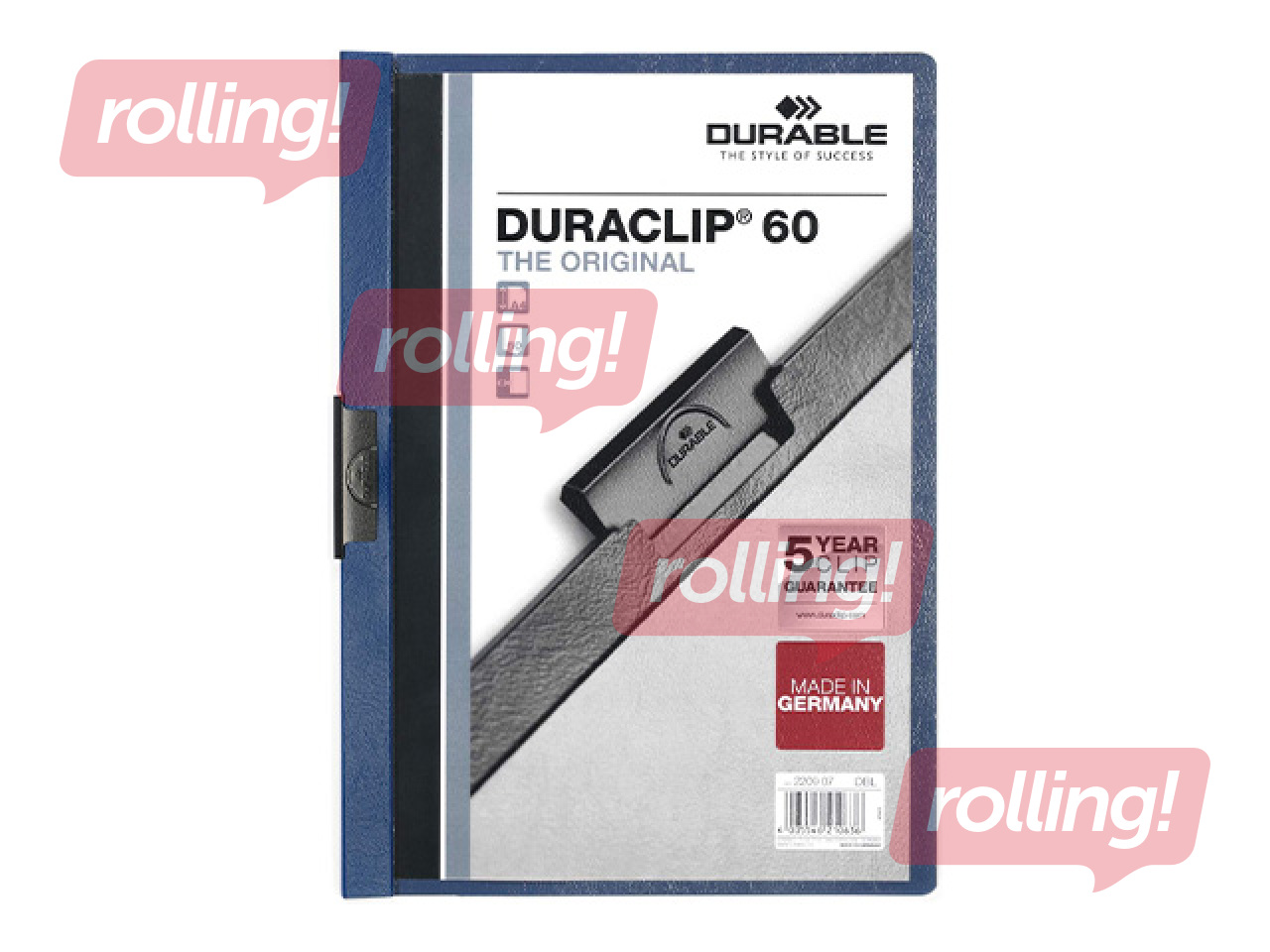 Mape ar piespiedēju Durable Duraclip 60, A4, tumši zila