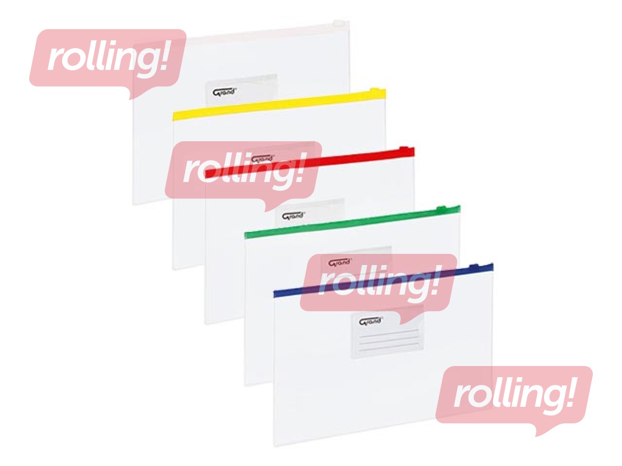 Folder with closure Grand, A4, transparent