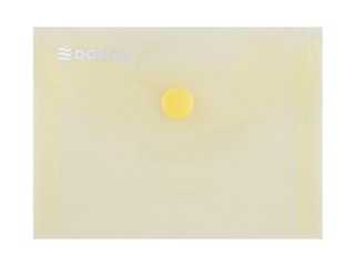 Папка конверт Donau, A7, прозрачный, желтая