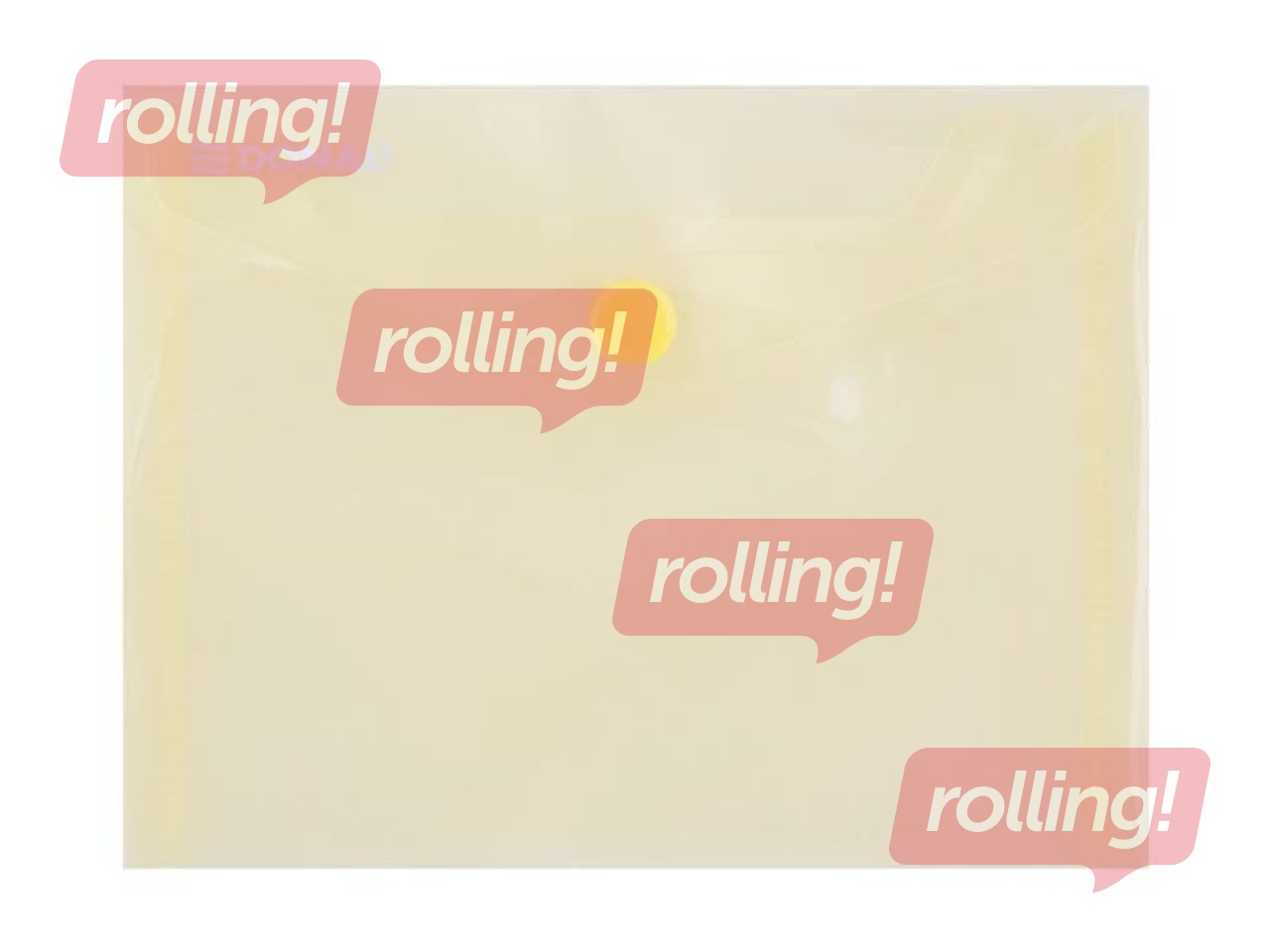 Папка конверт Donau, A6, прозрачный, желтая