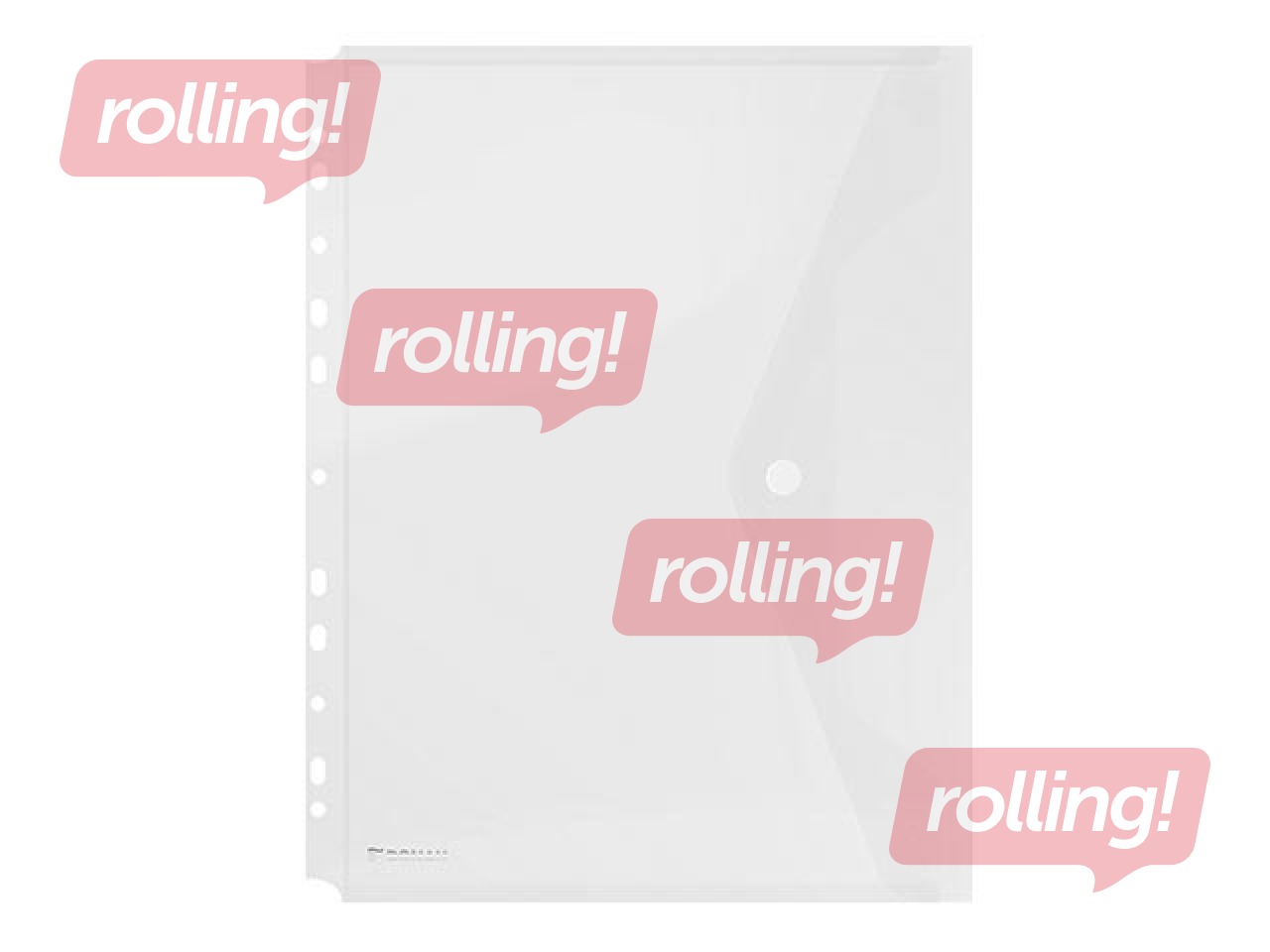 Папка конверт с перфорацией Donau, A4, прозрачная