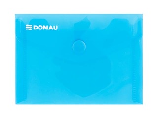 Папка конверт Donau, A7, прозрачный синий