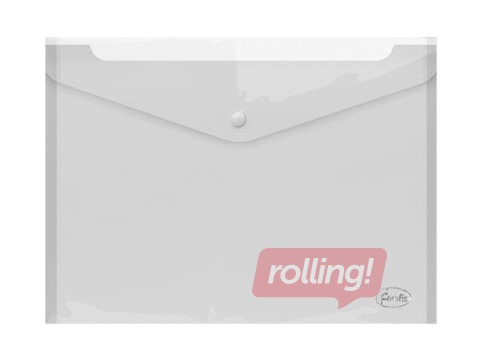 Mape - aploksne Forofis, ar kniedi, caurspīdīga, A4