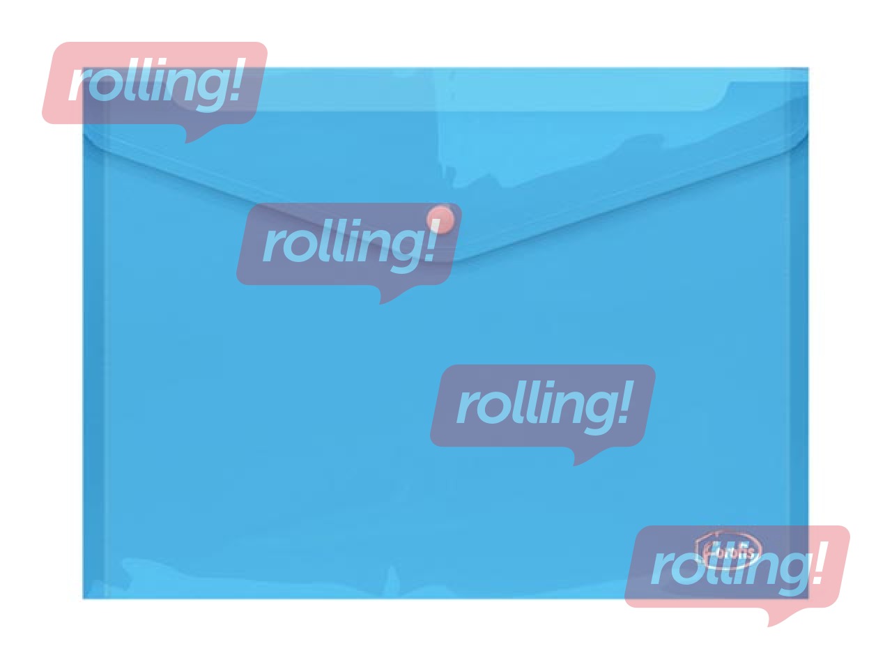 Mape - aploksne Forofis, A4, caurspīdīga zila