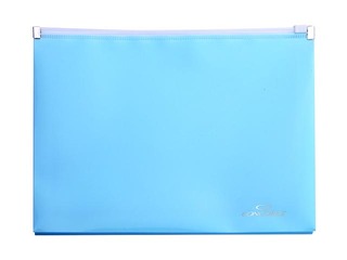 Folder with zipper Concorde,  A4, pastel blue