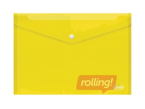 Envelope folder Forofis, with a rivet, transparent yellow, A4