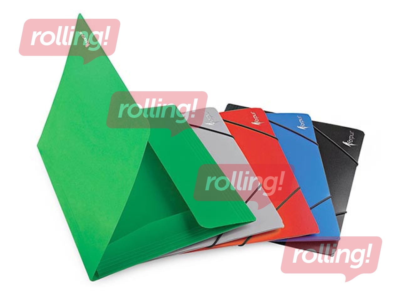 Mape ar gumijām Forpus, A4, melna